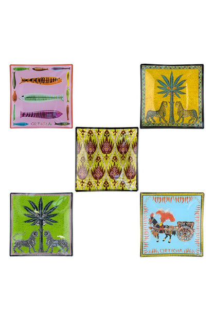 Tin Carretto 5 Glass Plates