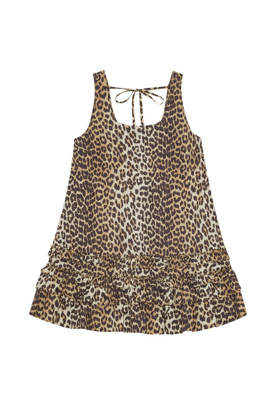 Leopard Cotton Poplin Mini Dress