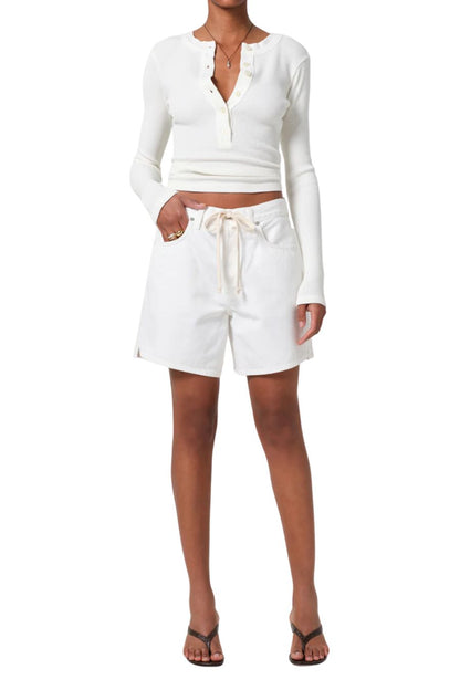 Brynn Drawstring Short in Fresco