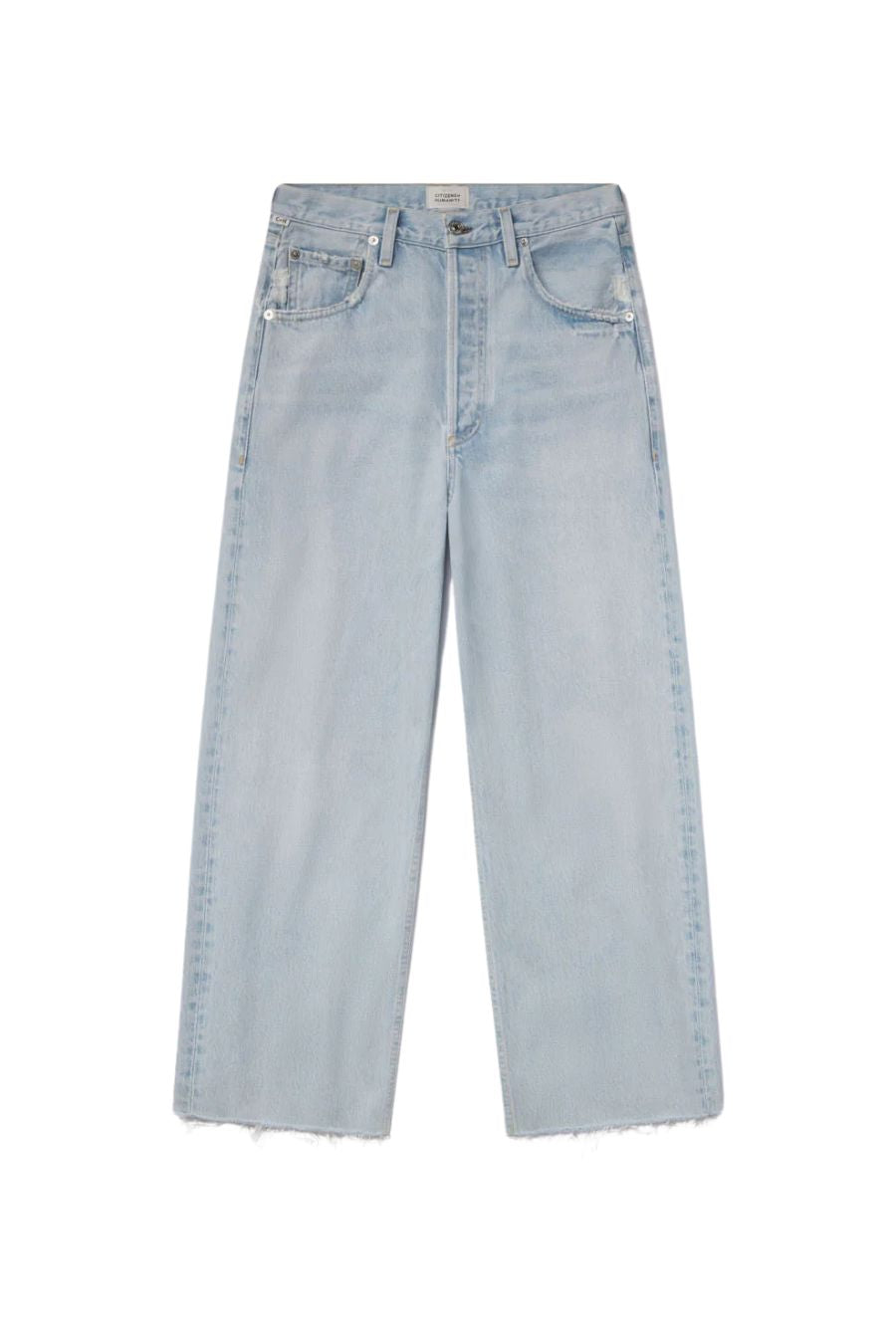 Ayla Raw Hem Crop in Sailor