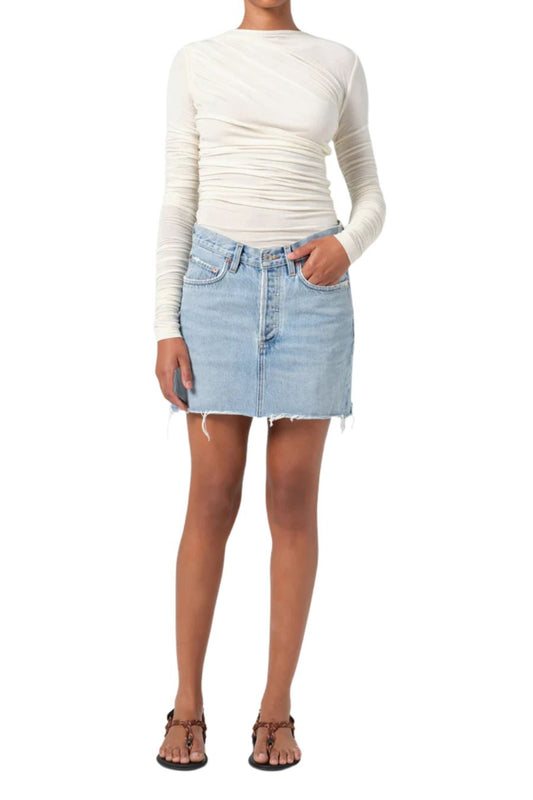 V-Waist Mini Skirt in Force