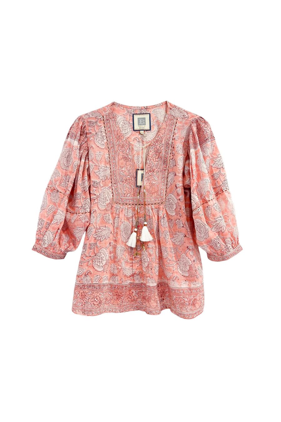 Katie Top in Peach Print