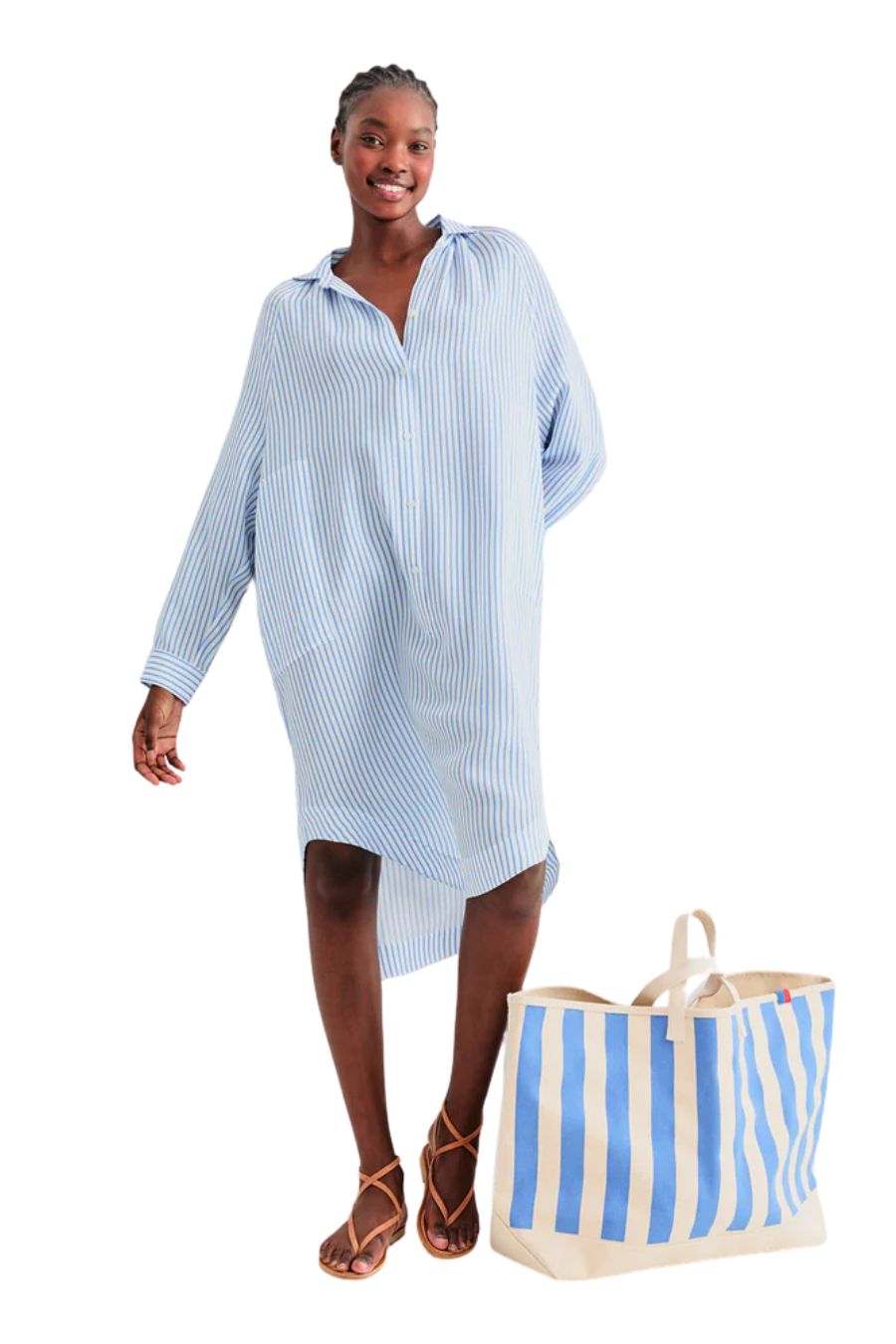 The Silk Madrid in White/Blue