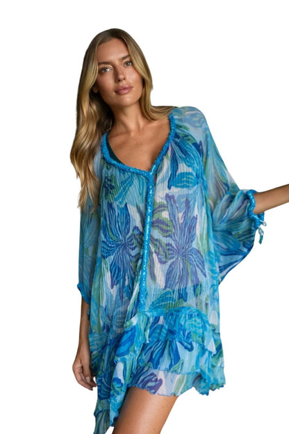 Poncho Nava in Blue Seaweed