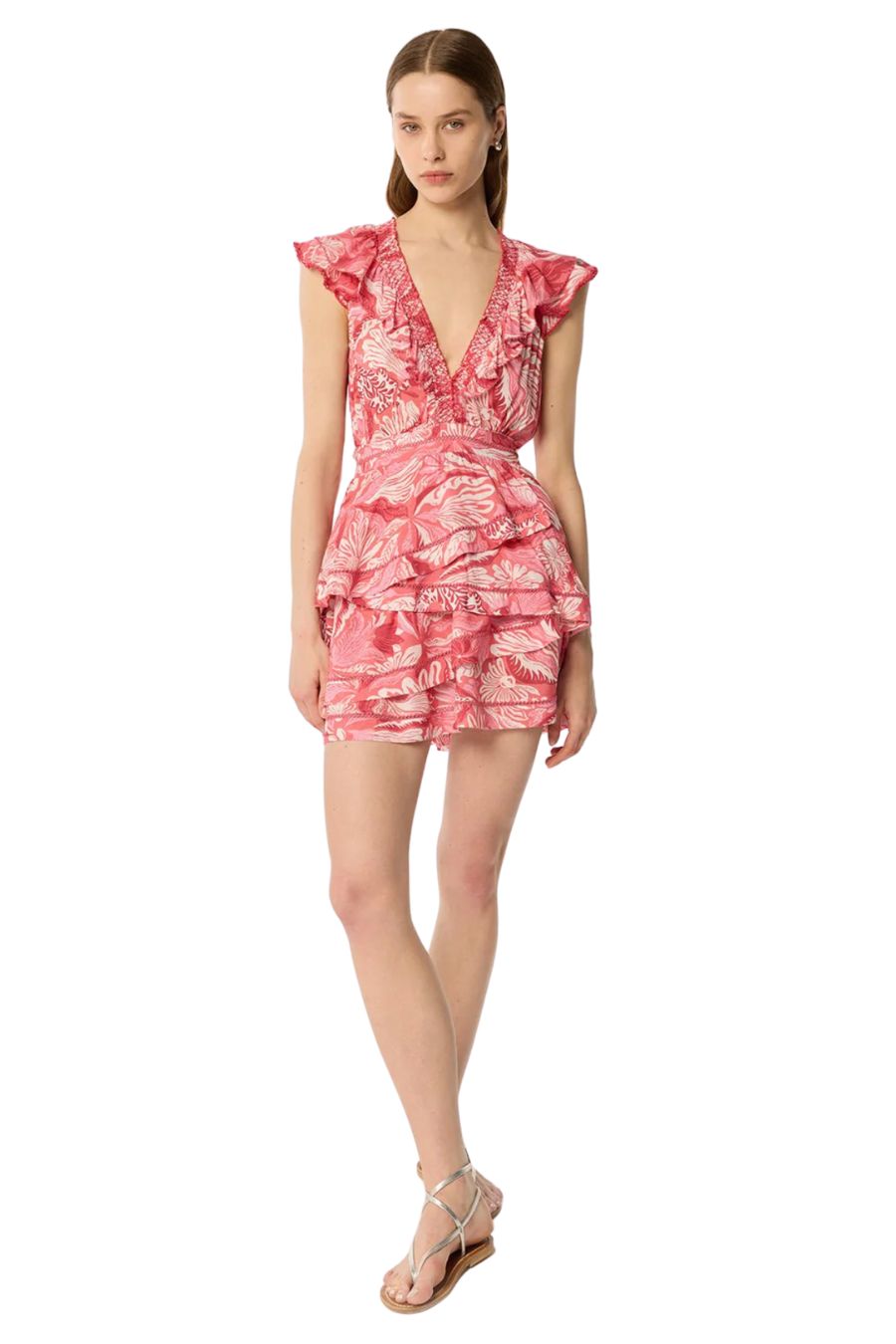 Mini Dress Carol in Pink Tiger Lily