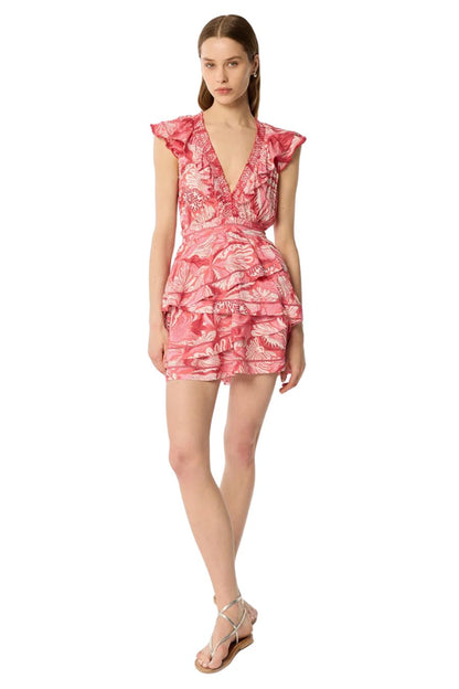 Mini Dress Carol in Pink Tiger Lily