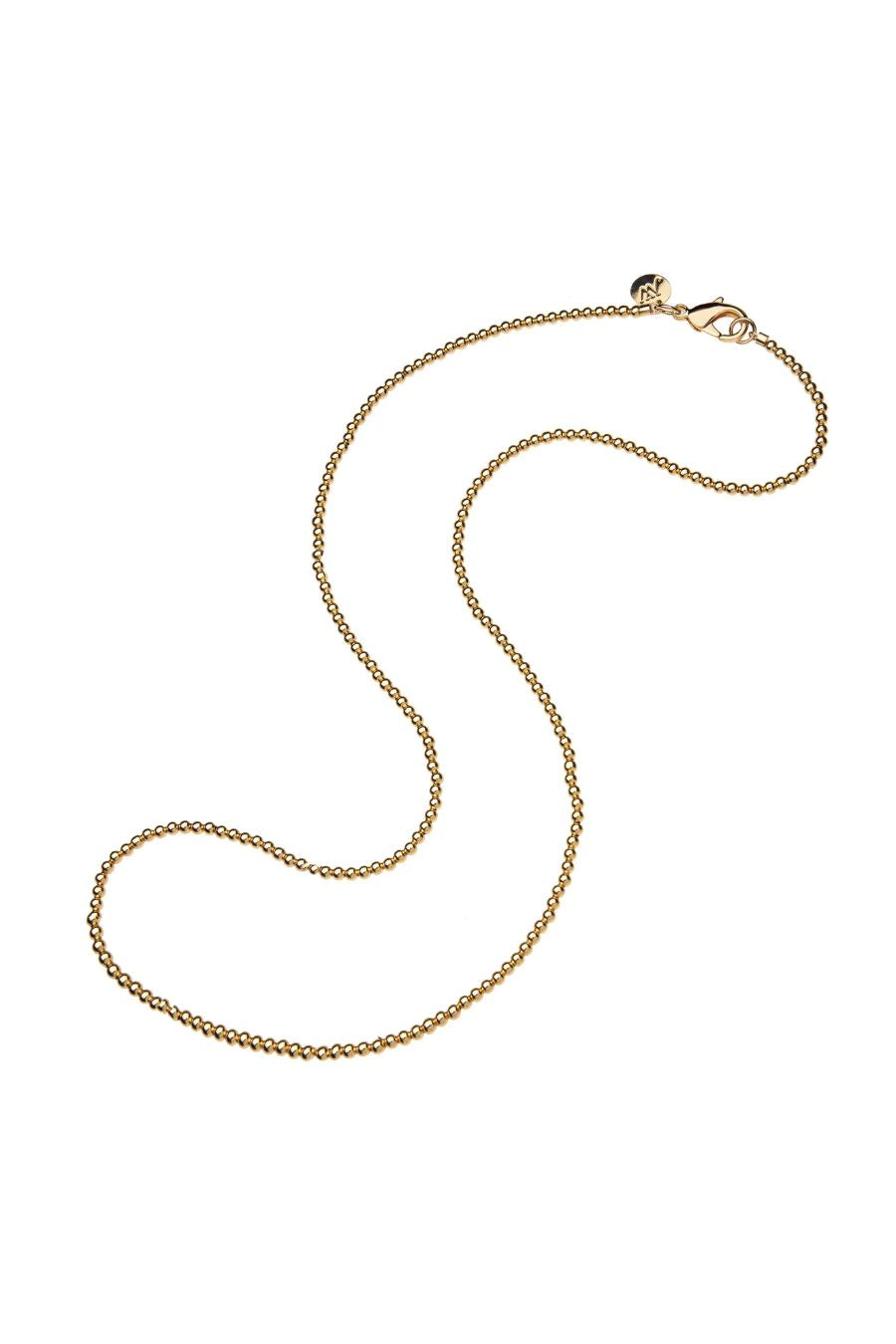 Gold Bead Double Wrap Necklace