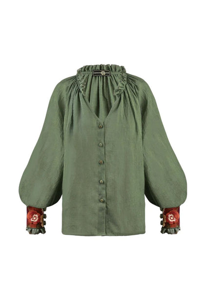 Pansy Blouse in Green