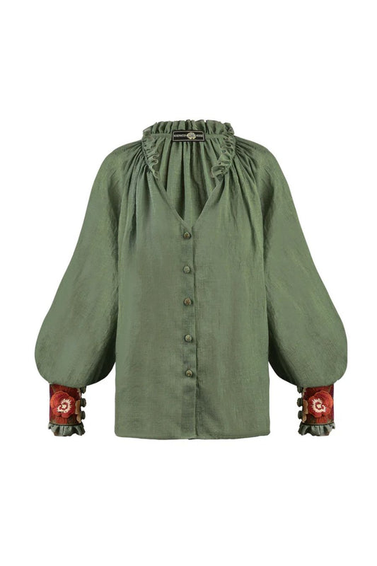 Pansy Blouse in Green