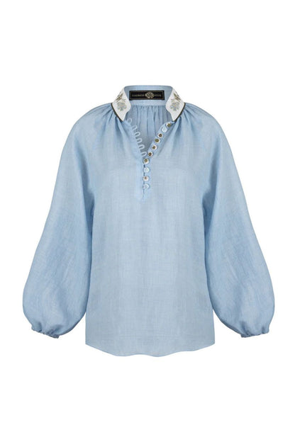 Ivy Blouse in Blue & White