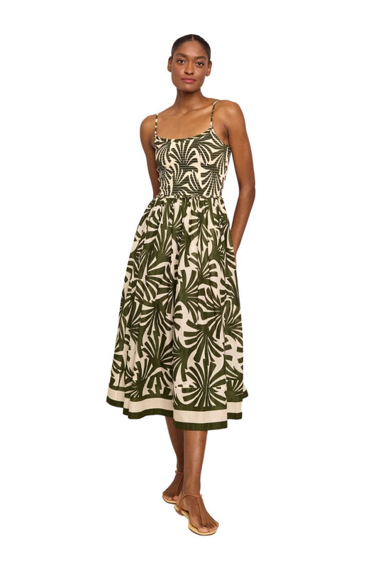 Carmen Dress in Catalina Olive