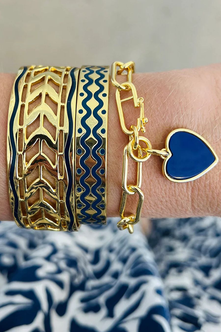 Skinny Cala Cuff in Navy