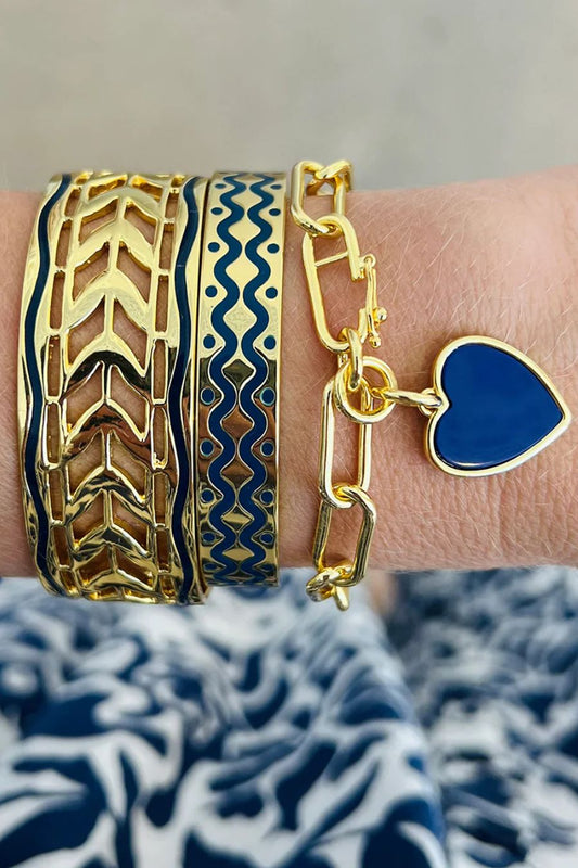 Skinny Cala Cuff in Navy