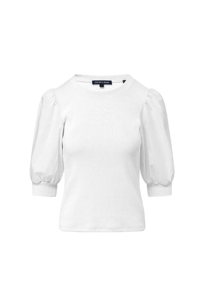 Coralee Crew Neck Top in White