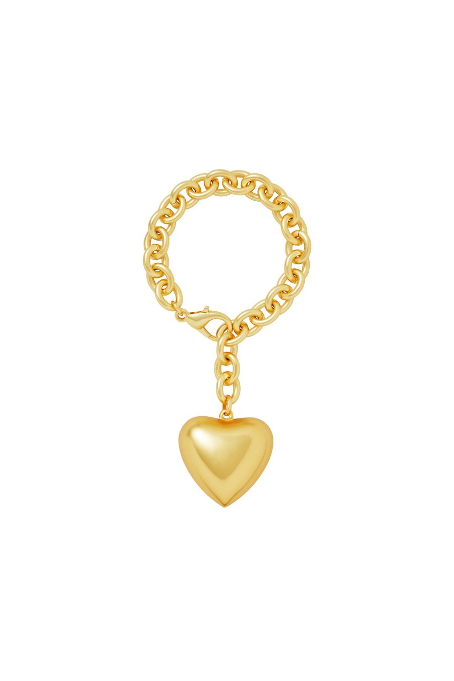 The Puffy Heart Bracelet in Gold