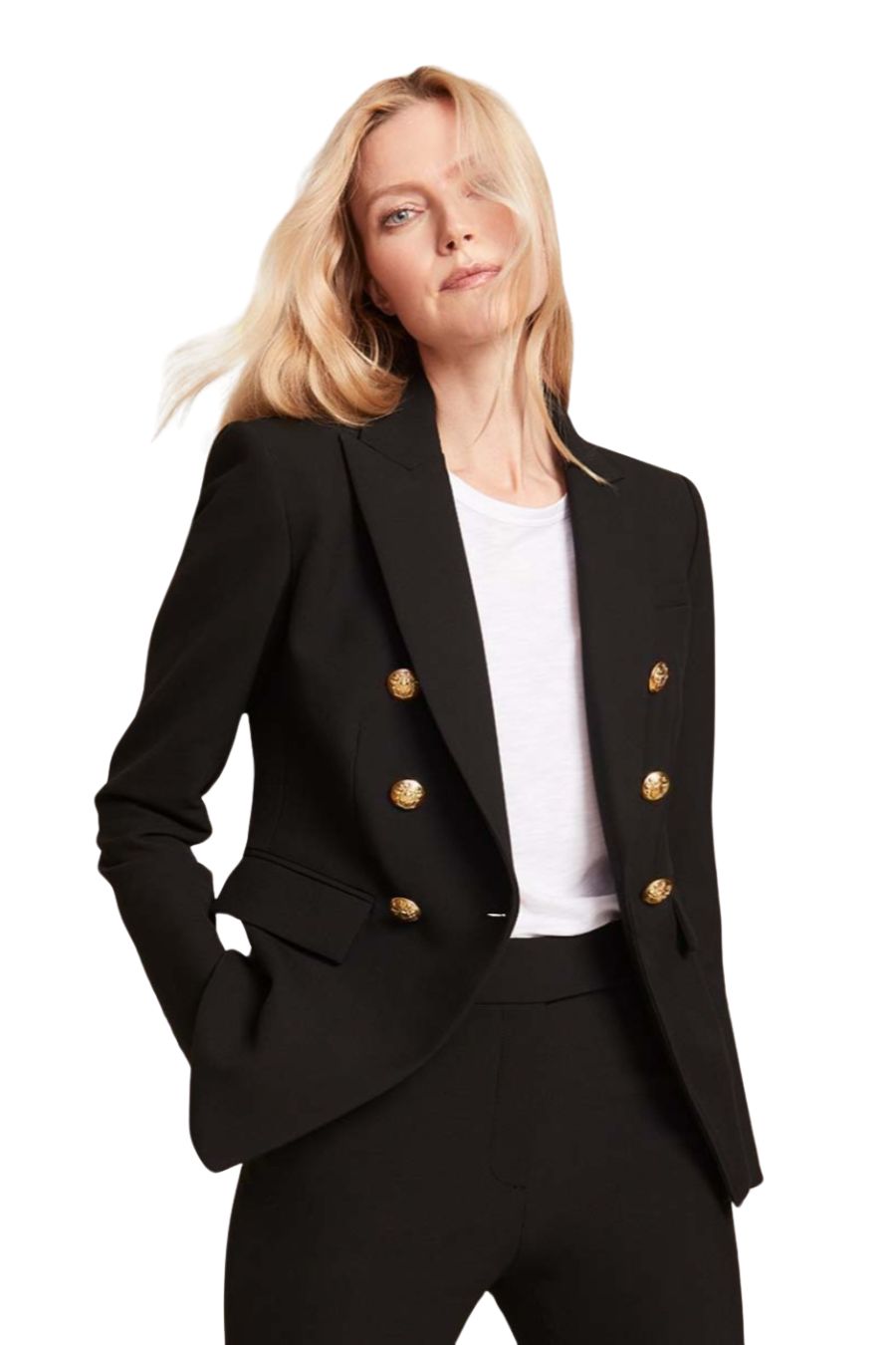 Miller Dickey Jacket in Black with Gold Buttons