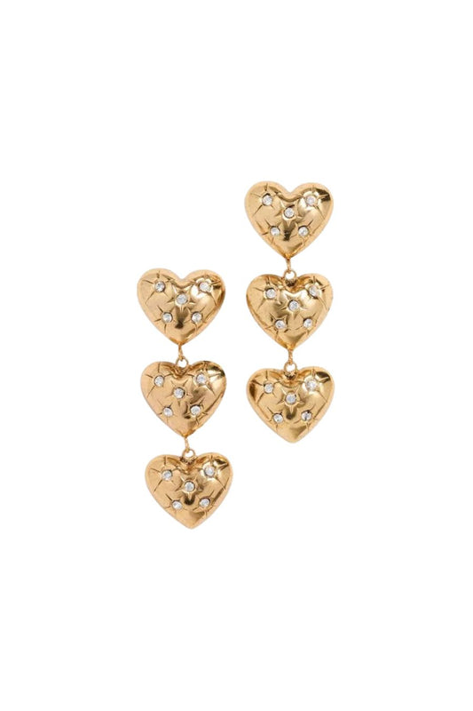 Harlow Earrings in Crystal Antique Gold