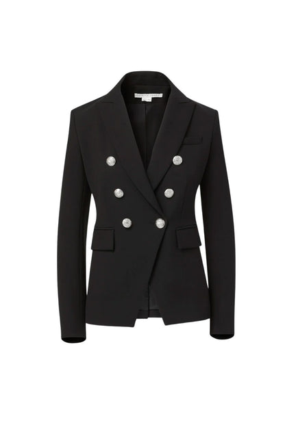 Miller Dickey Jacket in Black with Silver Buttons
