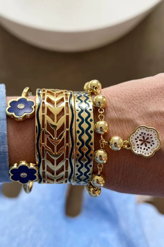 Petite Petal Cuff in Blue Lapis