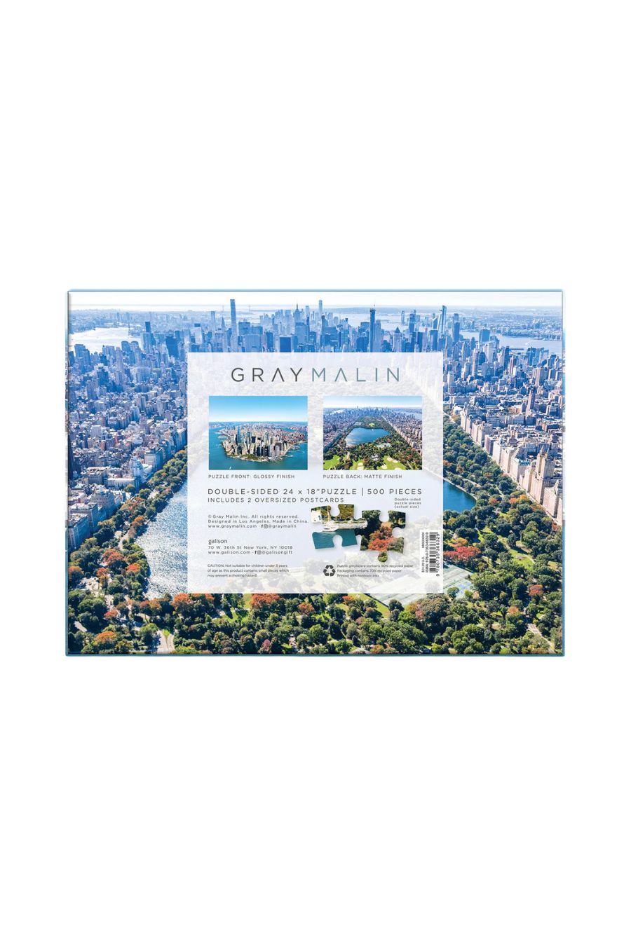 Gray Malin New York City Double-Sided 500 Piece Jigsaw Puzzle