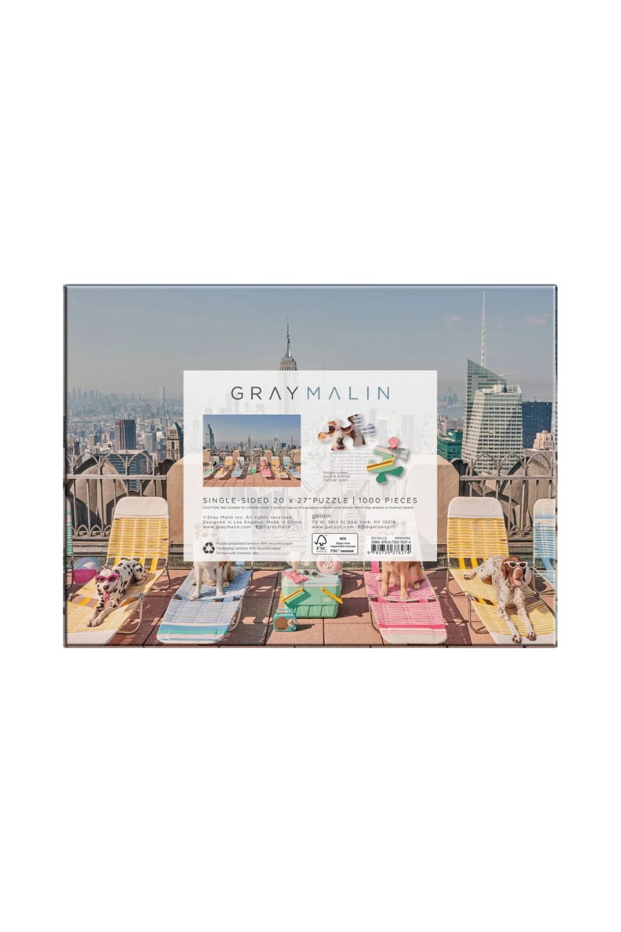 Gray Malin The Dogs of New York City 1000 Piece Puzzle