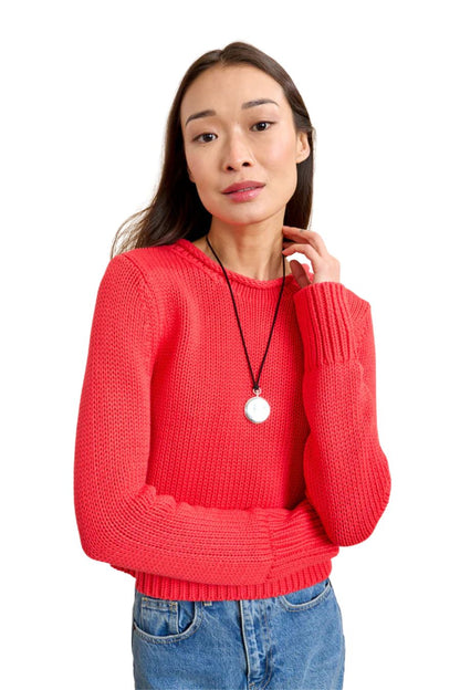 Mini Marina Sweater in Deep Coral