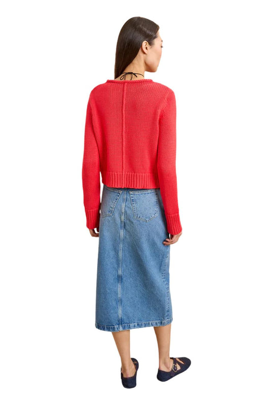 Mini Marina Sweater in Deep Coral