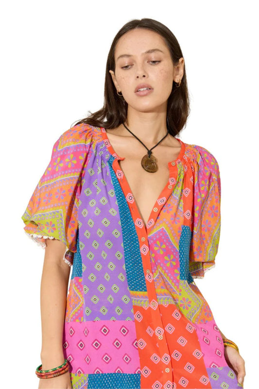 Rani Silk Short Sleeve Blouse