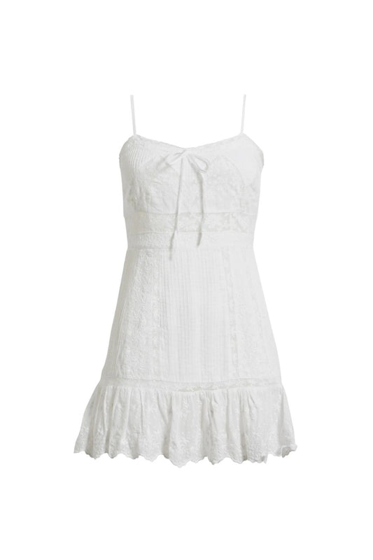 Maera Mini Dress in Optic White