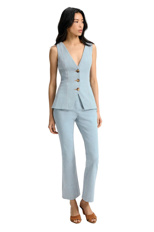 Avalina Denim Vest in Blue Mirage
