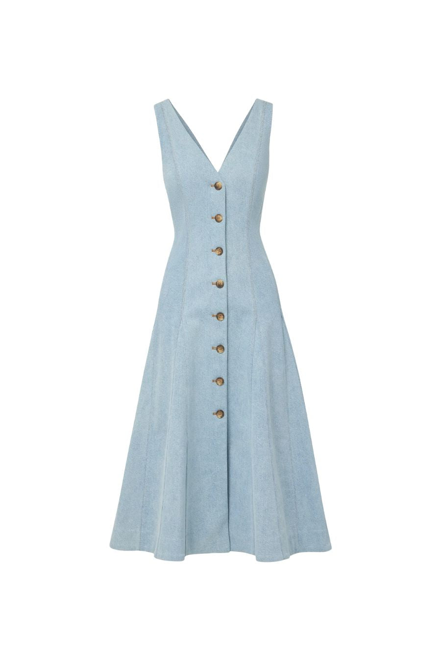 Lou Pleated Midi Dress in Blue Mirage