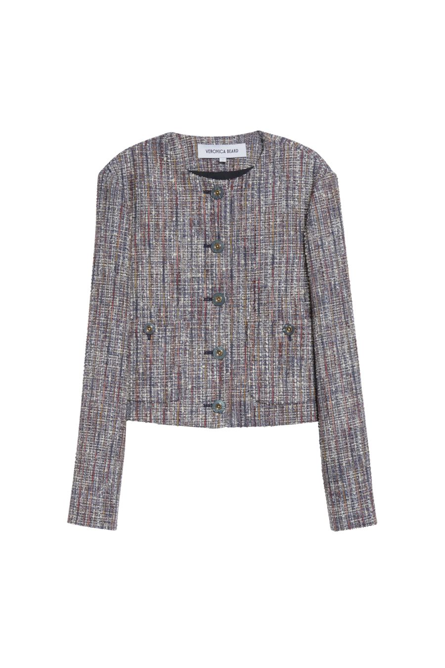 Andrea Tweed Jacket in Navy Multi