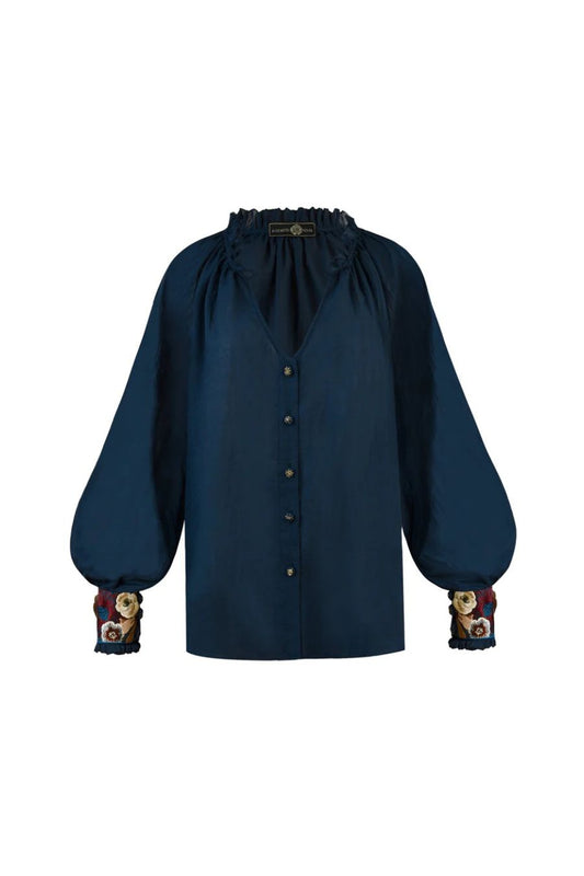 Pansy Blouse in Navy