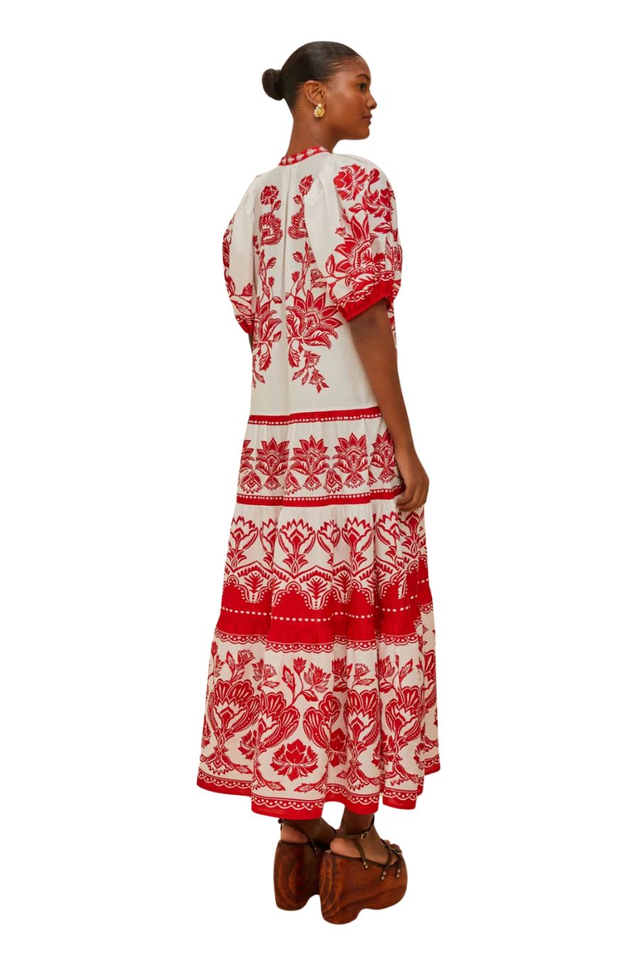 Boho Garden Off-White Midi Dress