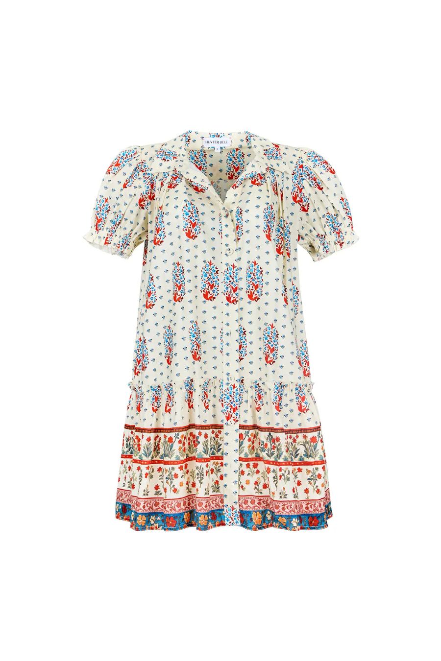 Drifter Mini Dress in Fall Floral Cream