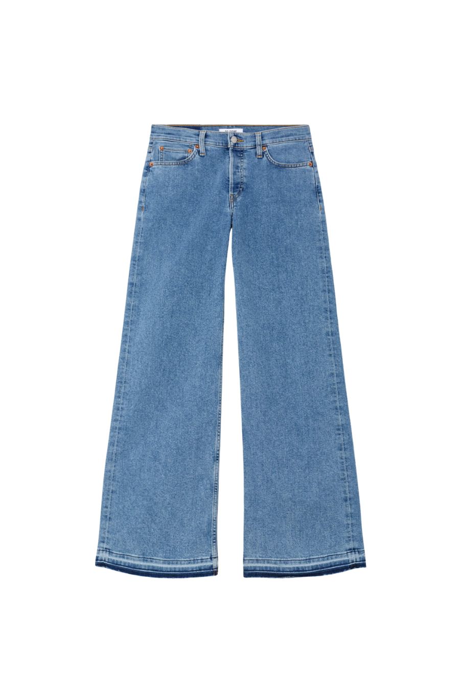 Comfort Stretch Mid Rise Wide Leg in Azulito