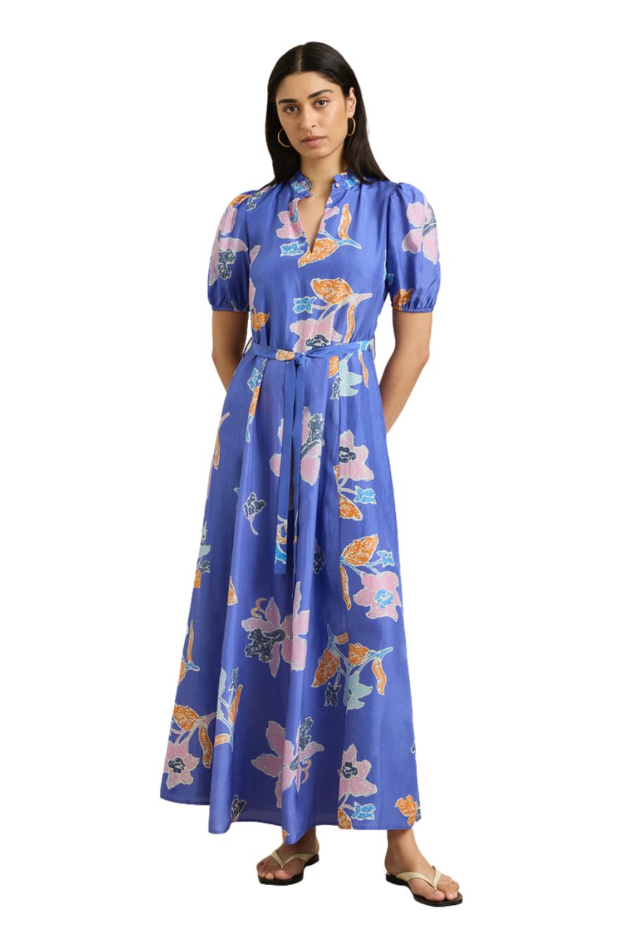 Oceanus Dress in Orchid/Cobalt