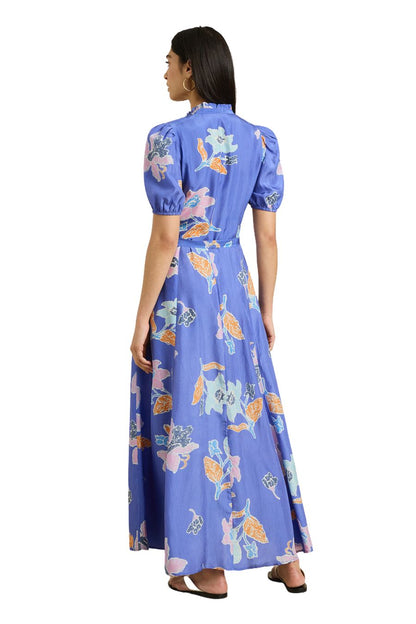 Oceanus Dress in Orchid/Cobalt