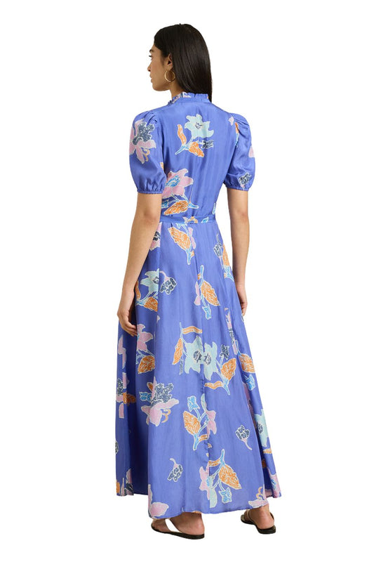 Oceanus Dress in Orchid/Cobalt