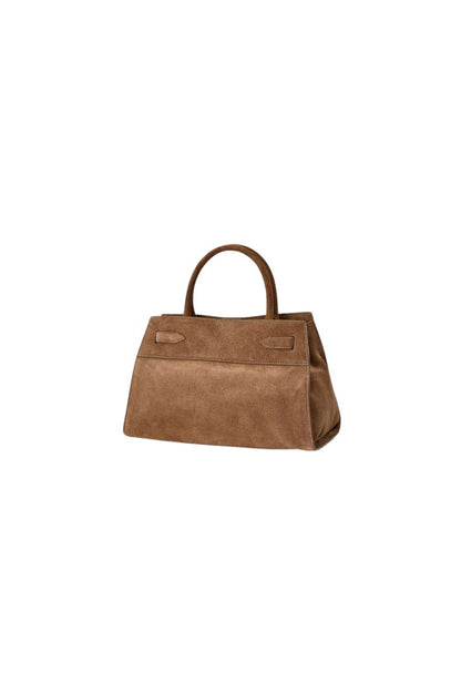 Suede Veronica Beard Dash Bag in Bark