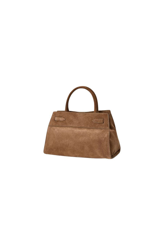 Suede Veronica Beard Dash Bag in Bark