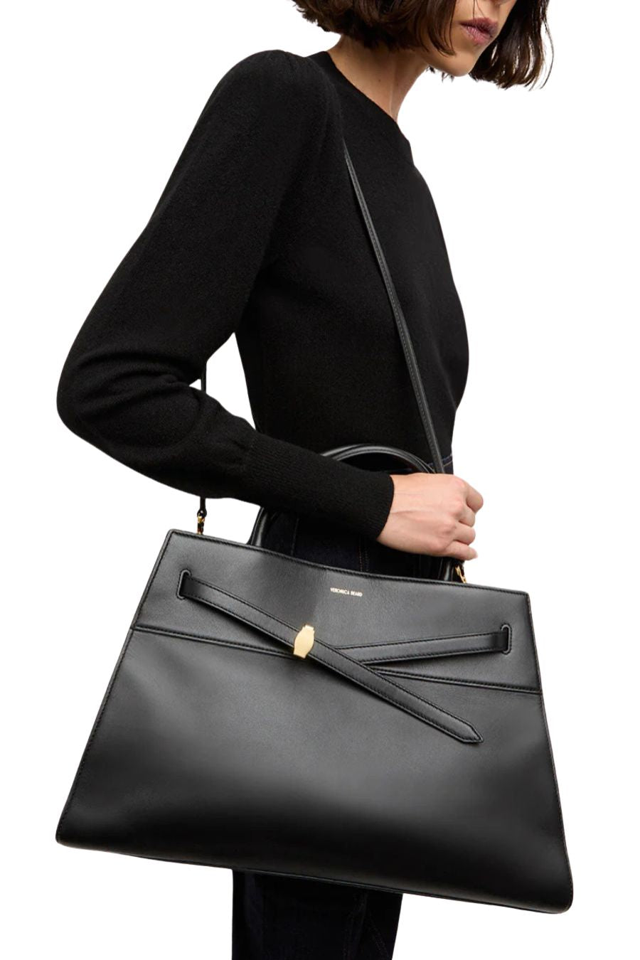 Large Veronica Beard Dash Bag in Black