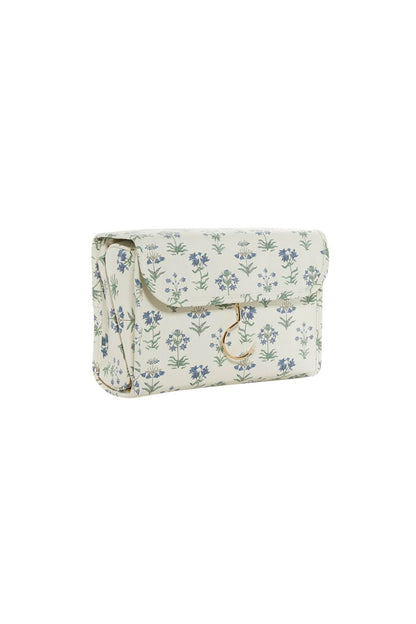 LUXE Hanging Toiletry case Provence with Green Pinstripe Liner