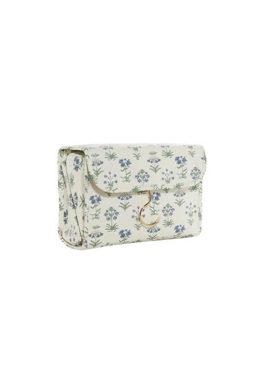 LUXE Hanging Toiletry case Provence with Green Pinstripe Liner