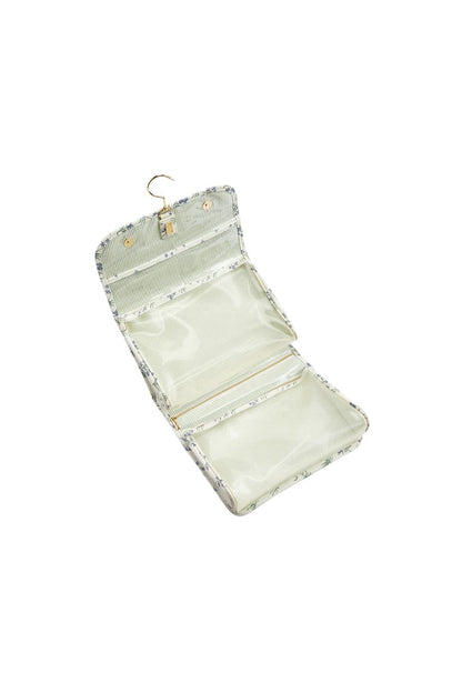 LUXE Hanging Toiletry case Provence with Green Pinstripe Liner