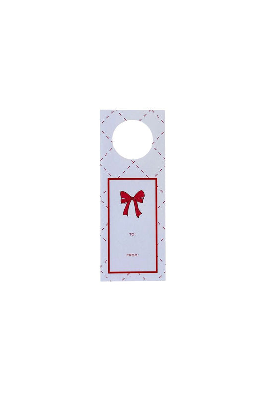 Bow Red Wine Tags