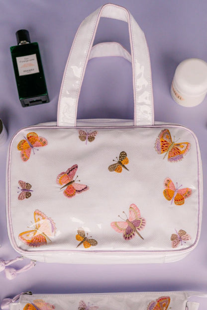 Butterfly Hanging Cosmetic Bag in Lavender