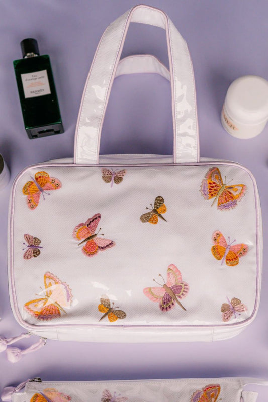 Butterfly Hanging Cosmetic Bag in Lavender