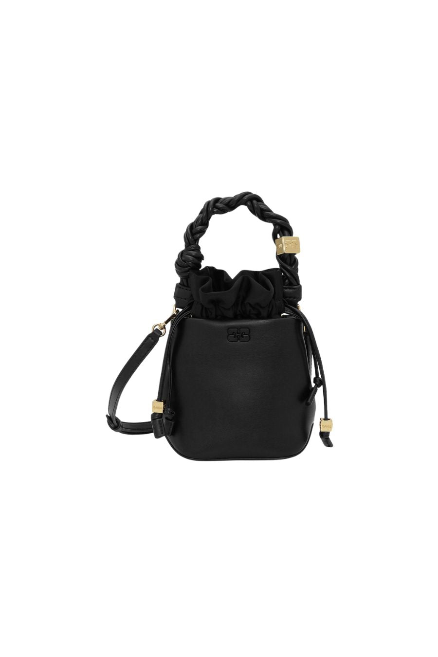 Black Mini GANNI Bou Bucket Bag