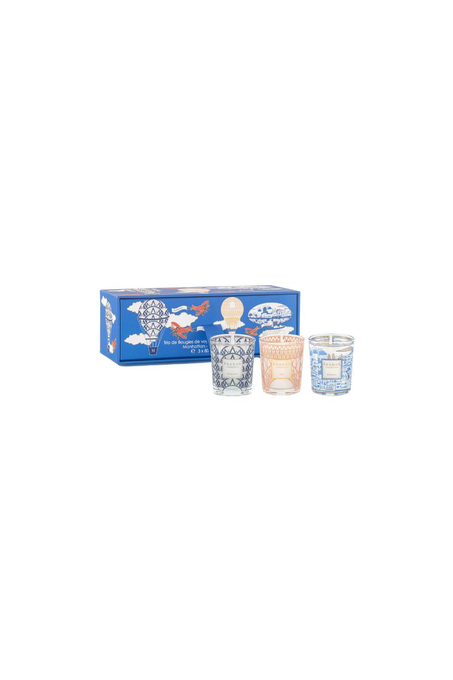 Trio Travel Candles (Manhattan-Paris-Mykonos)